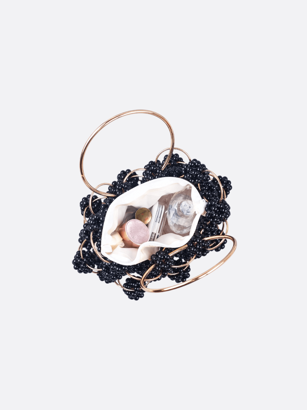 Sac à main de soirée avec perles noires