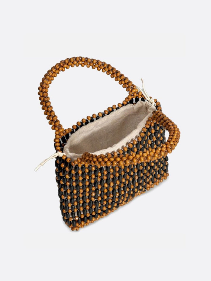 Sac à main en perles de bois
