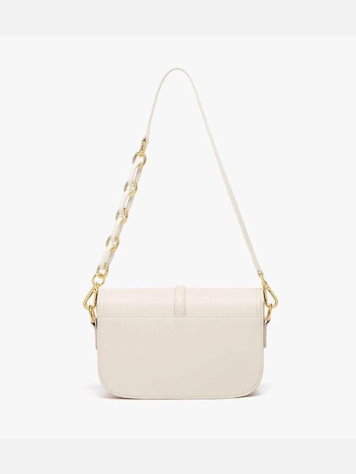 Sac bandoulière en cuir blanc