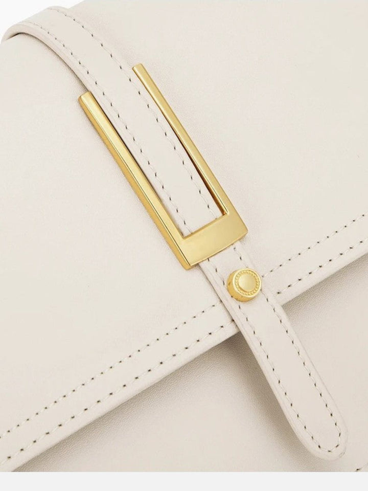 Sac bandoulière en cuir blanc