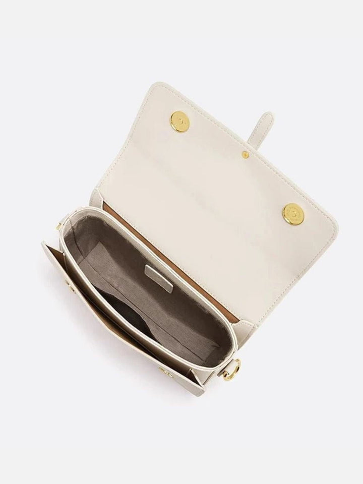 Sac bandoulière en cuir blanc