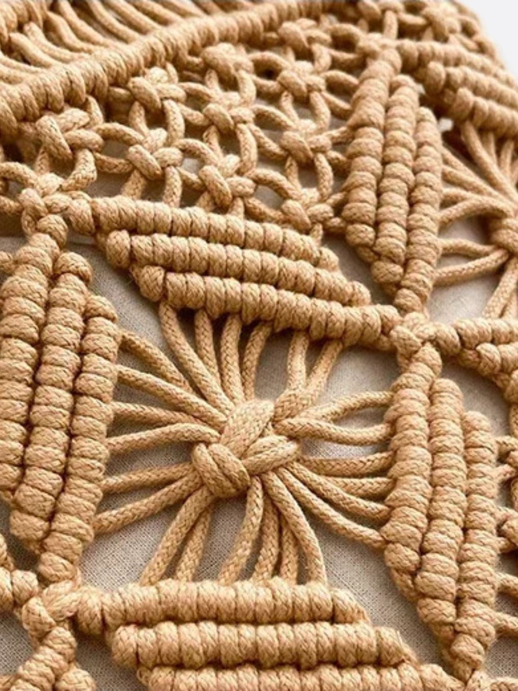 Sac en macramé avec franges